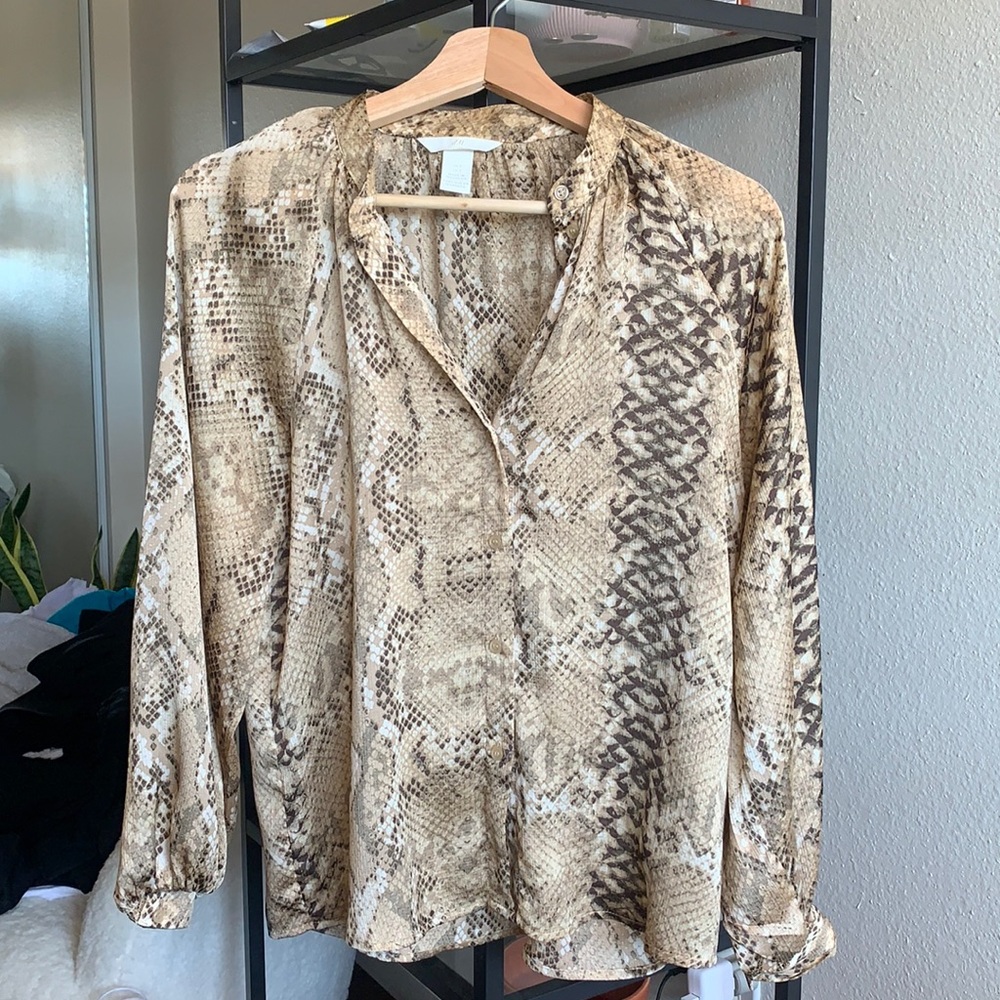 H&M Snake Button Down